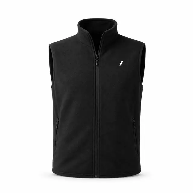 SOL'S 03822 Factor BW Microfleece Vest — 280 GSM recycled polyester polar fleece, mock neck, sleeveless