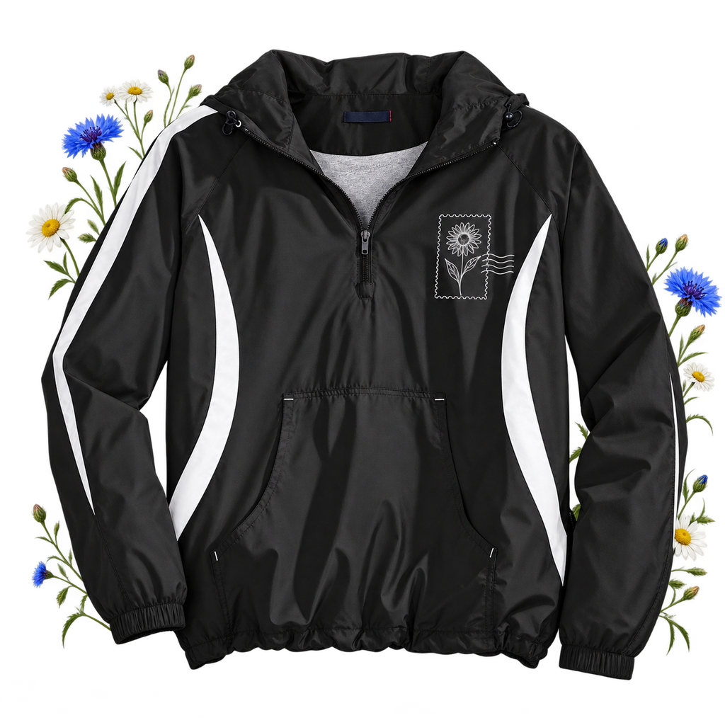 Sport-Tek JST63 Colorblock Raglan Anorak — adult long-sleeve jacket with polyester shell and raglan construction