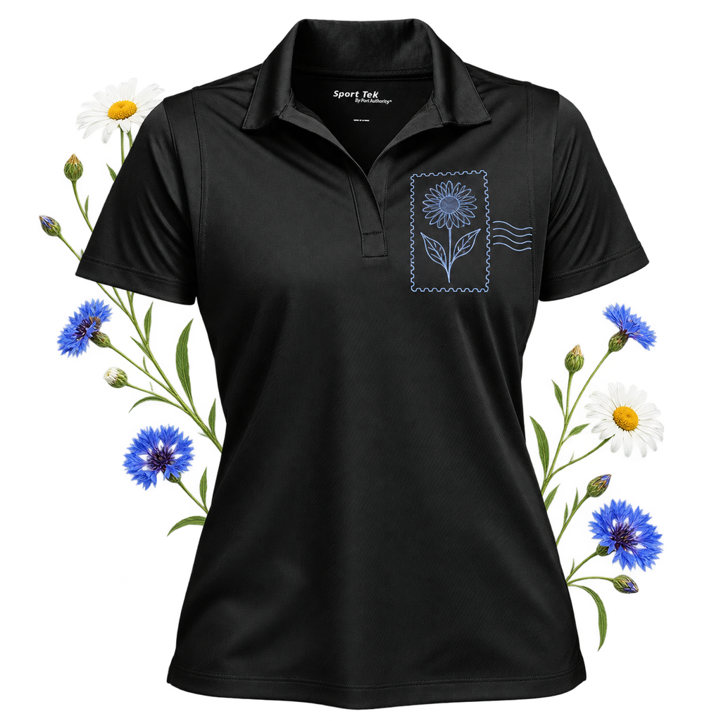 Sport-Tek LST650 Women's Micropique Sport-Wick Polo with short sleeves, a taped neck and tagless label