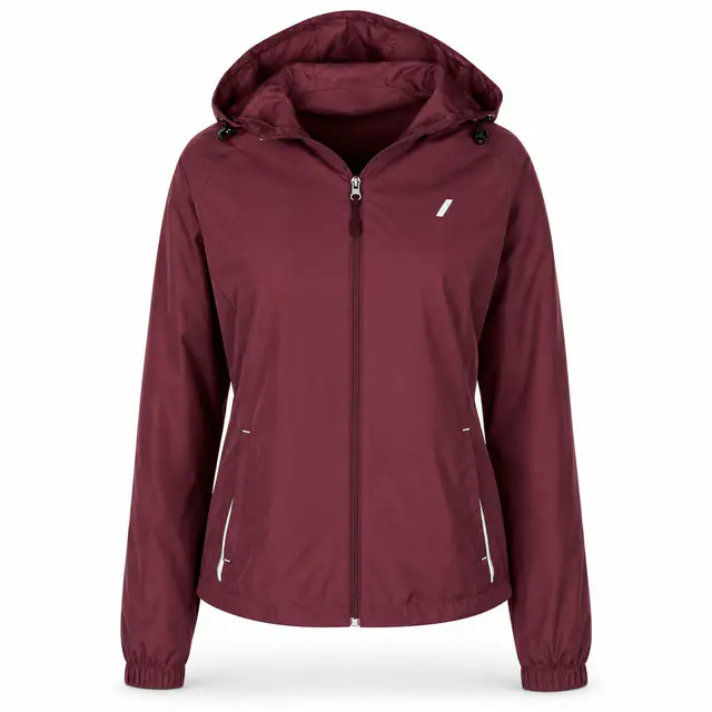 Sport-Tek LST76 Women's Colorblock Hooded Raglan Jacket — 100% polyester shell, hooded, slim fit