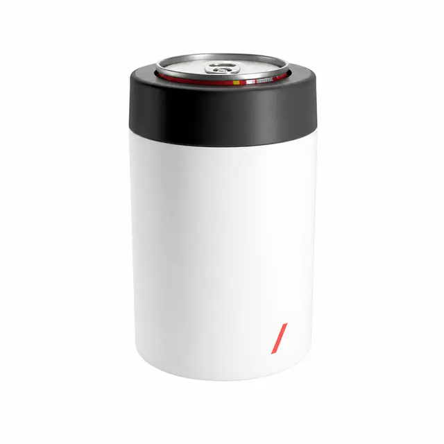 Print-on-demand stainless steel can holder 12oz — vacuum insulated with lid for standard cans