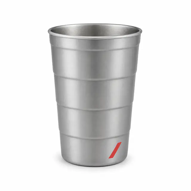 Steel Chill-Cups SM-6328 — recyclable 16-ounce steel cold-drink cup