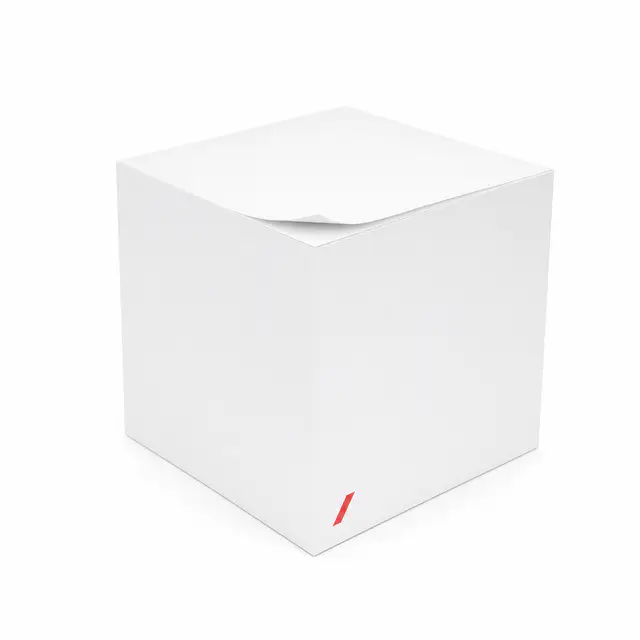 Stik-Withit Note Cube — matte paper adhesive-note block, digital and screen-print compatible