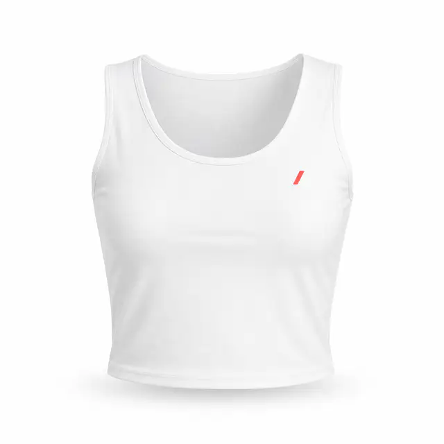 Sublicolor 131 All-Over Print Crop Top T-Shirt — 82% polyester, 18% spandex, crew neckline