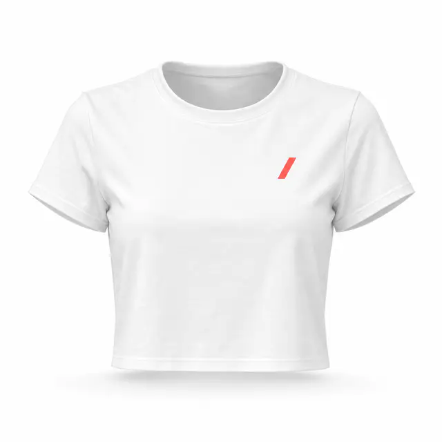 Sublicolor 132 All-Over Print Crop Tee — 95% polyester, 5% elastane, crew neckline, sublimation