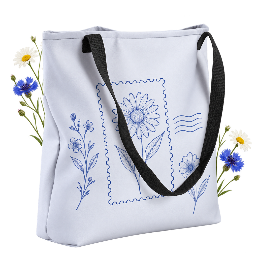Sublicolor 602 All-Over Print Large Tote Bag w/ Pocket, a tote bag with carrying handles