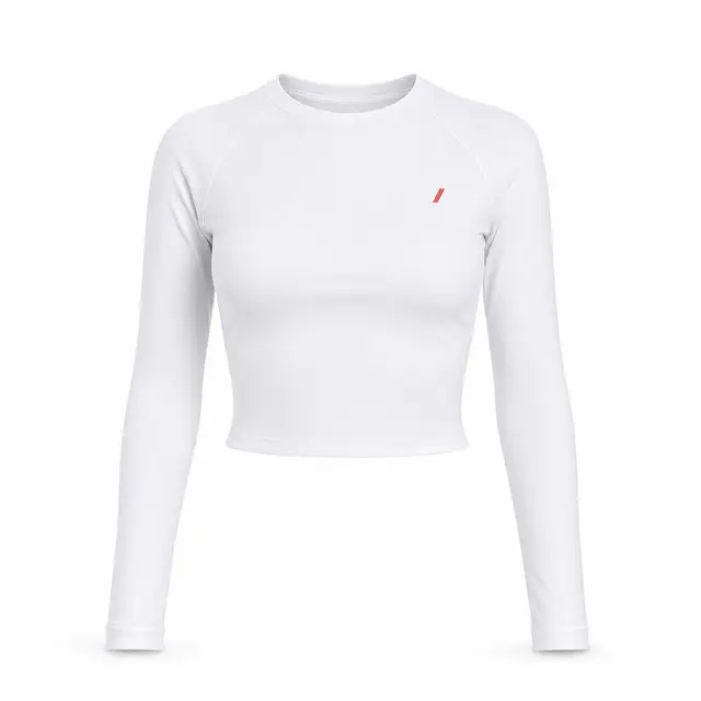 Sublicolor 699 Recycled Long Sleeve Crop Top — 88/12 recycled polyester-elastane, crew neck
