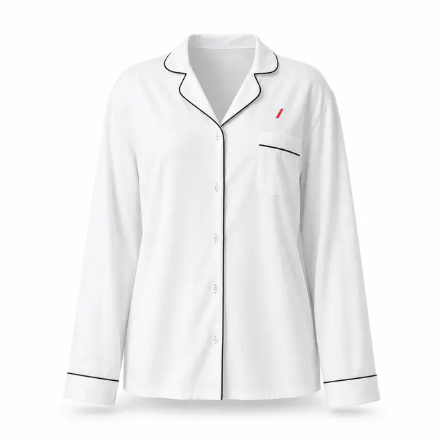 Sublicolor PC001 Women's Long Sleeve Pajama Top — 100% polyester, crew neck