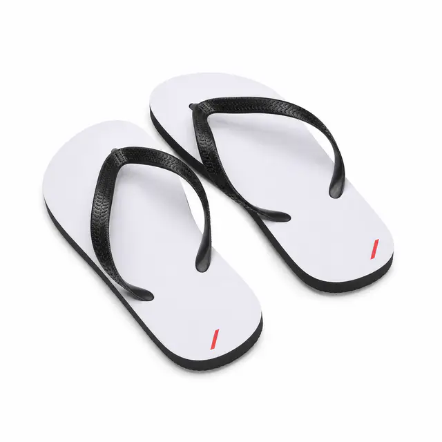 Print-on-demand sublimation flip flop - polyester material field, flip-flop format