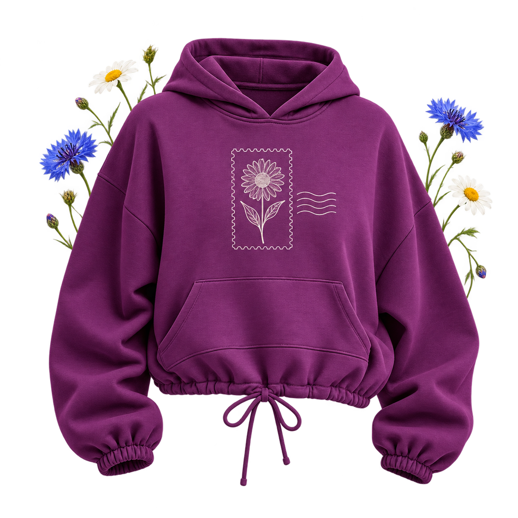 TriDri TR085 Women's Cropped Oversize Hoodie — dropped shoulders and drawstring waist