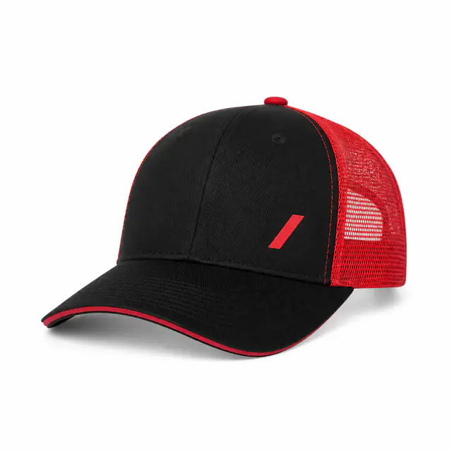 Valucap S102 Sandwich Mesh-Back Cap — structured 6-panel mid-profile crown with pre-curved bill