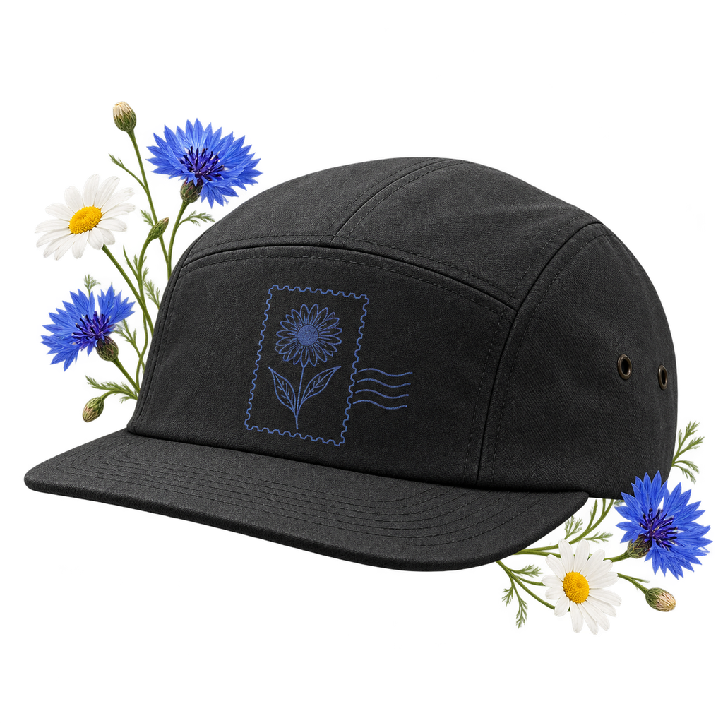 Yupoong 7005 with an unstructured, low-profile and 5-panel crown and flat brim